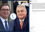 Телефонният разговор между сръбския президент Александър Вучич и унгарския премиер Виктор Орбан