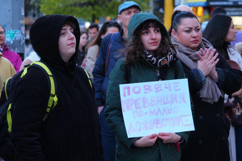 Протестът пред Съдебната палата