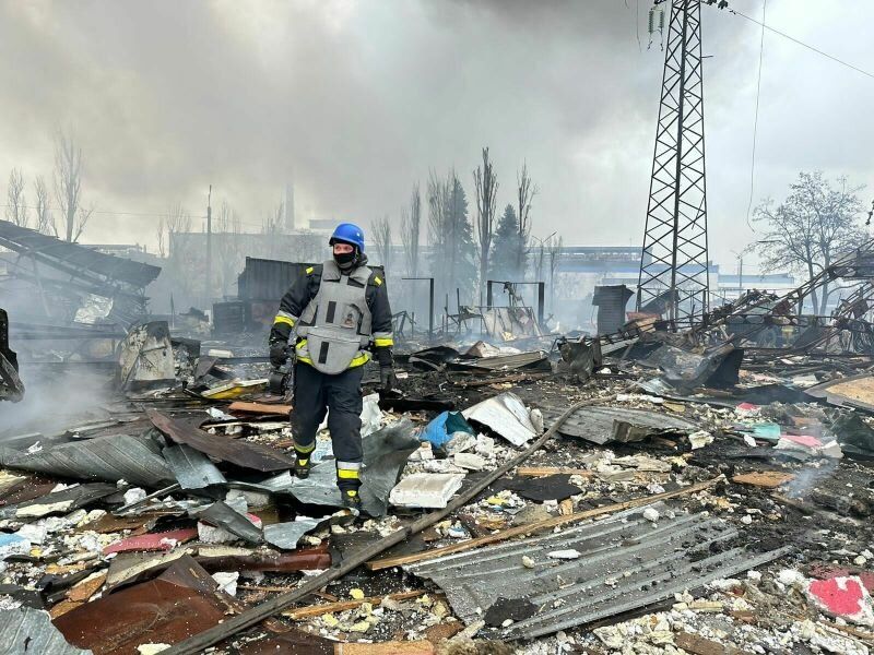 Разрушения след руски бомбардировки в Украйна