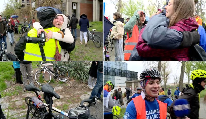 Група сръбски студенти започват 1300-километрово пътуване с колелета до Страсбург за справедливост