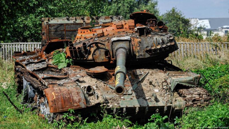разбит руски танк