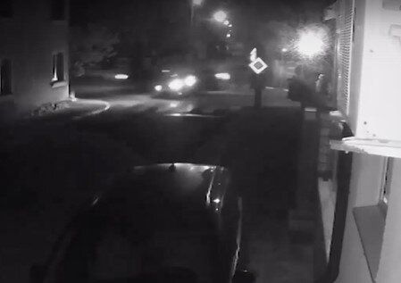 Моментът на удара, записан на камера