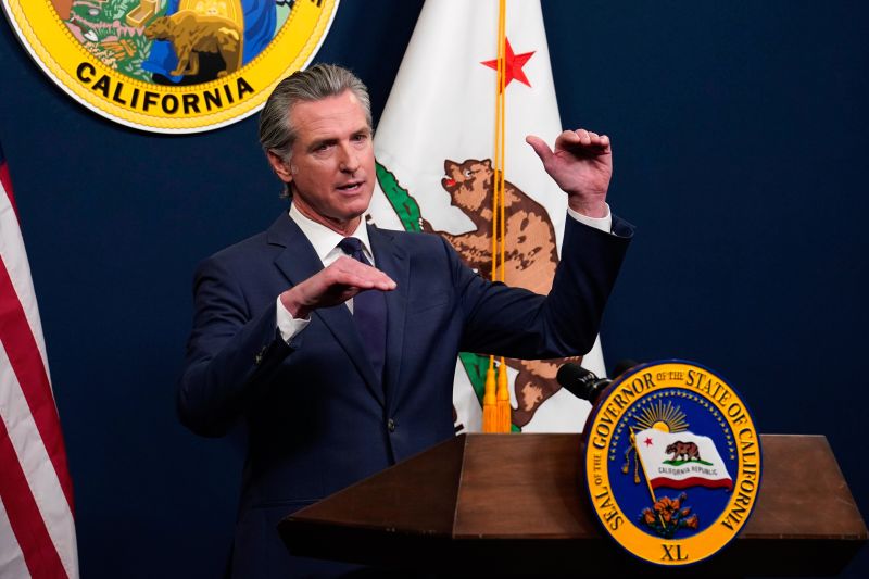 Губернаторът на щата Калифорния Гавин Нюсъм