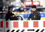 Германски полицаи охраняват улица в центъра на Манхайм, 3 март 2025 година.
