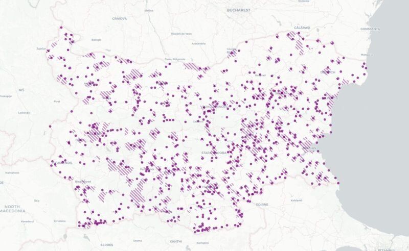 Карта на държавните имоти, които се продават
