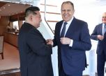 Ким Чен-Ун и Сергей Лавров в пристанищния град севернокорейския Вонсан