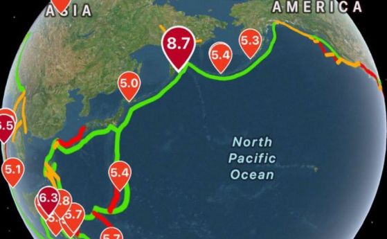 8.8 по Рихтер разтърси полуостров Камчатка
