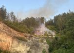 Пожарът в Природен парк „Шуменско плато“ вчера.