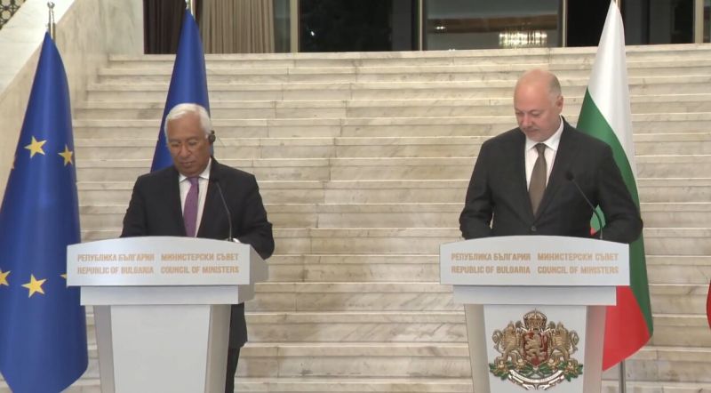 Председателят на Европейския съвет Антонио Коща и премиерът Росен Желязков