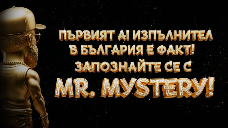 Първият AI изпълнител в България е факт – запознайте се с Mr. Mystery!