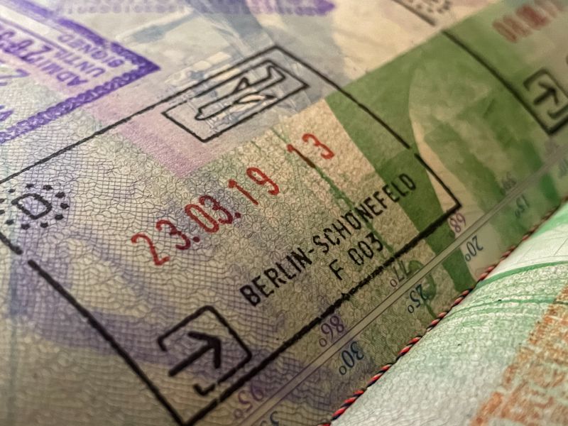 Печат за посещение на Берлин в паспорт