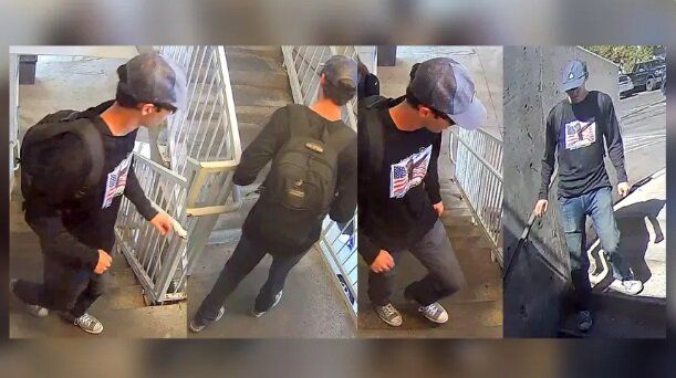 Заподозреният, заснет от охранителна камера