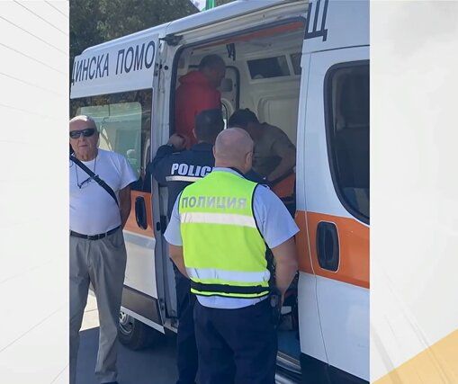 Мъжът е със спукана кост на крака, 7–8-сантиметрова прорезна рана и белези по лицето.