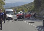 Кадри от катастрофата на пътя между Симитли и Банско.
