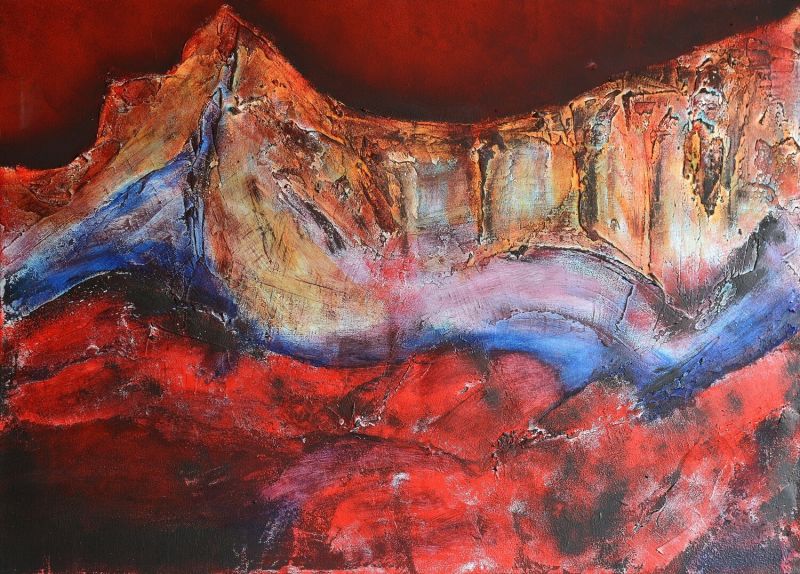 Илияна Овчарова, „Първороден грях“, 50х70 см, смесена техника