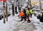 Почистване на пътя в Русе