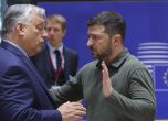Унгарският премиер Виктор Орбан и украинският президент Володимир Зеленски разговарят в Брюксел, 27 юни 2024 година.