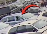 Моментът на счупването на стъклото