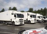 Снимка, публикувана в "Телеграм" от съветника на Кремъл Владимир Медински, на която се виждат камиони, които транспортират тела на загинали украински войници (19.08.2025 г.)