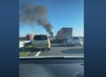 Автомобил гори на АМ Тракия