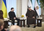 Украинският президент Володимир Зеленски и колегата му от ОАЕ Мохамед бин Зайед Ал Нахян на среща в Абу Даби, 17 февруари 2025 г.