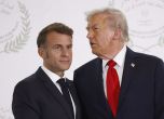 Френският президент Еманюел Макрон и американският президент Доналд Тръмп в Шарм ел Шейх, Египет, 13 октомври 2025 година.