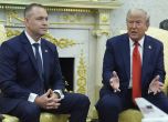 Президентът на САЩ Доналд Тръмп разговаря с полския си колега Карол Навроцки в Белия дом, 3 септември 2025 г.