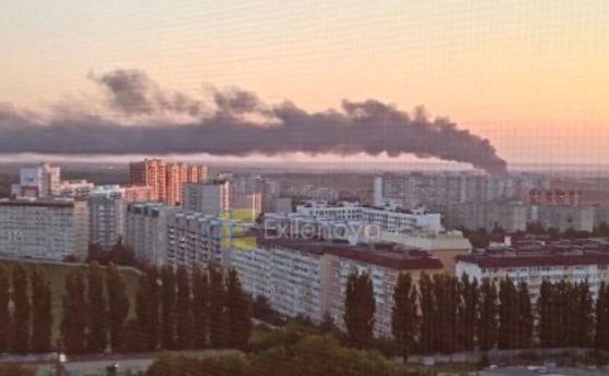 Удар на нефтобаза в Русия
