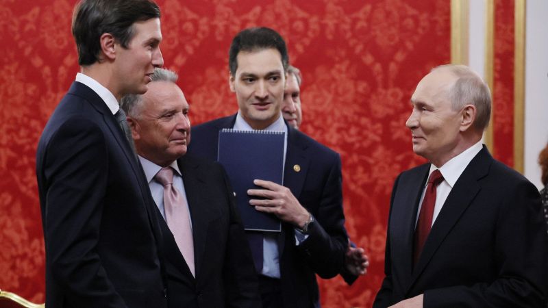 Стив Уиткоф и Джаред Къшнър при Путин в Кремъл