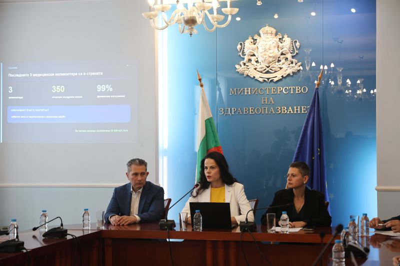 Министър Катя Ивкова говори пред медиите днес, Пресцентър МЗ