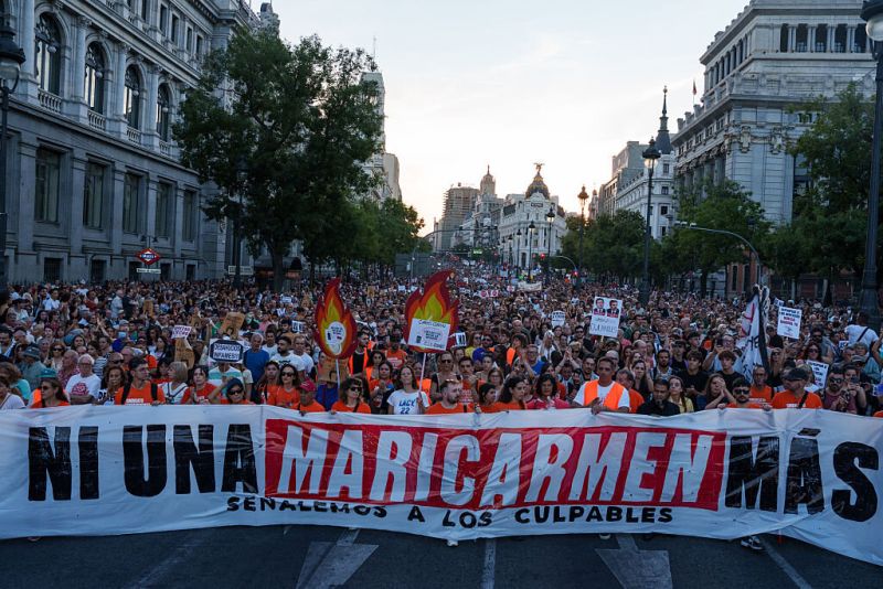 Протестът в Мадрид