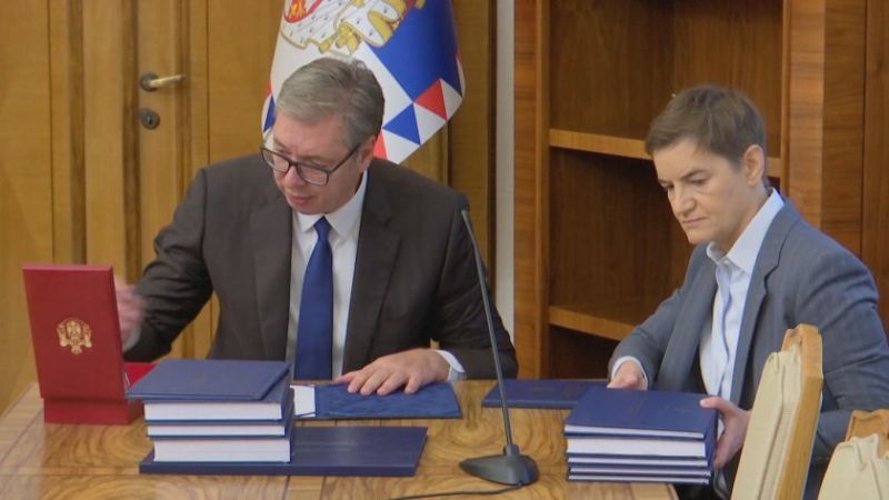 Александър Вучич и Ана Бърнабич, БНТ