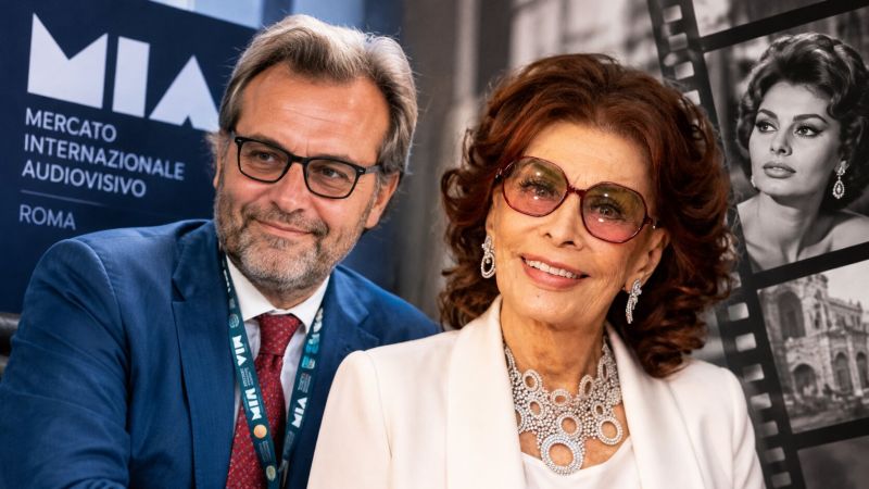 Marco Spagnoli and Sophia Loren 
