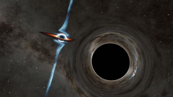 две кандидат-свръхмасивни черни дупки в сърцето на квазар