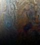 През март 2017 г. Juno се доближи до Юпитер на безпрецедентните 4400 км над върховете на облаците на газовия гигант, прелитайки с 208 000 км/ч спрямо планетата  Снимка: NASA / JPL-Caltech / SwRI / MSSS